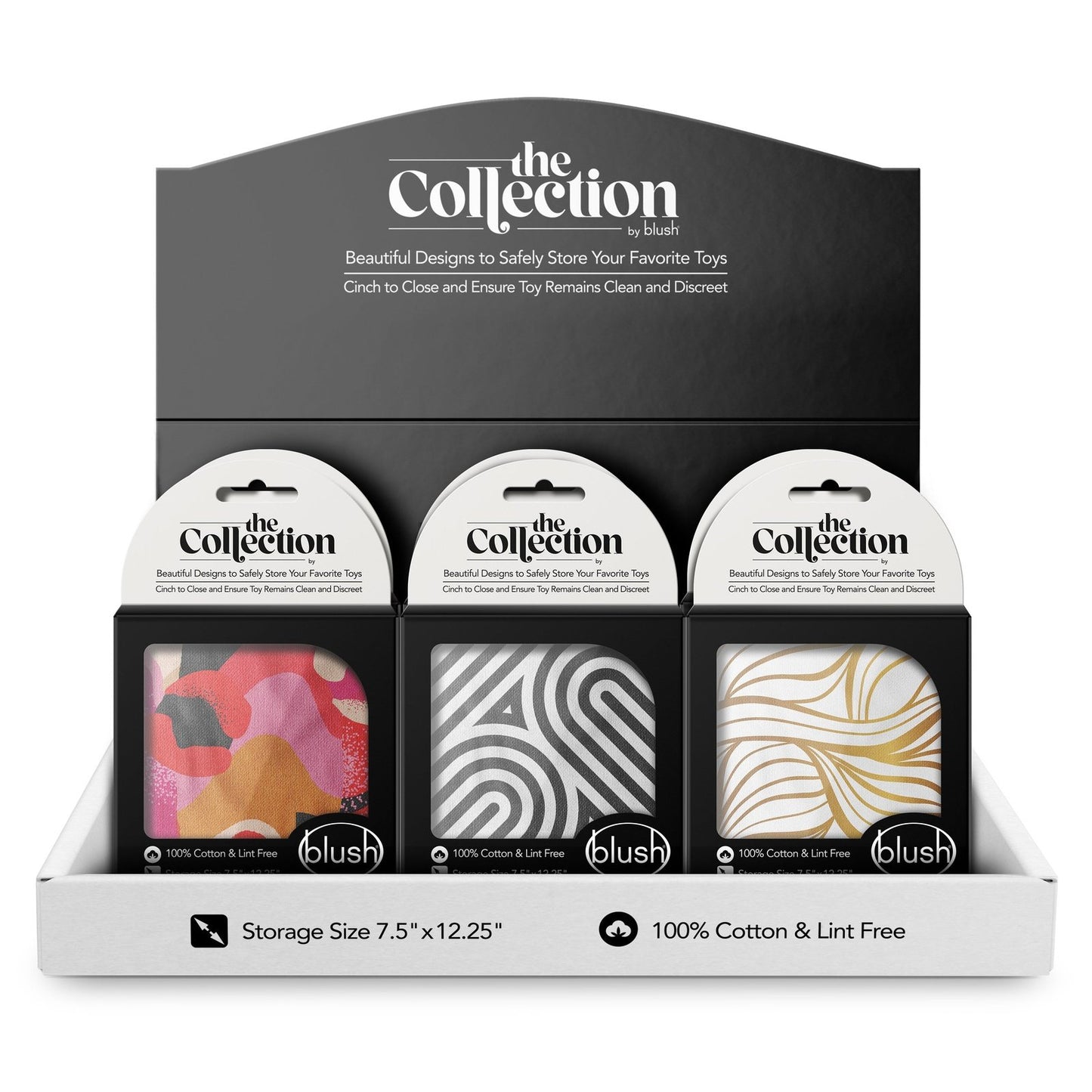 The Collection - Cotton Toy Bag - 18 Pcs Counter Display - Assorted BL-99980-18