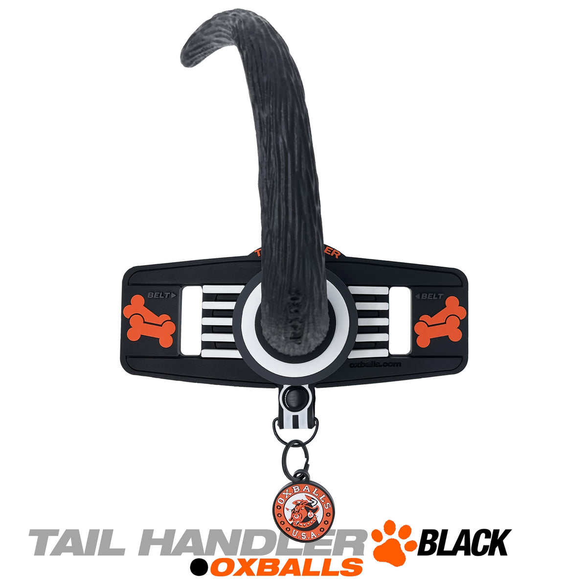 Tail Handler - Belt Strap Show Tail - Black OX-3055-BLK