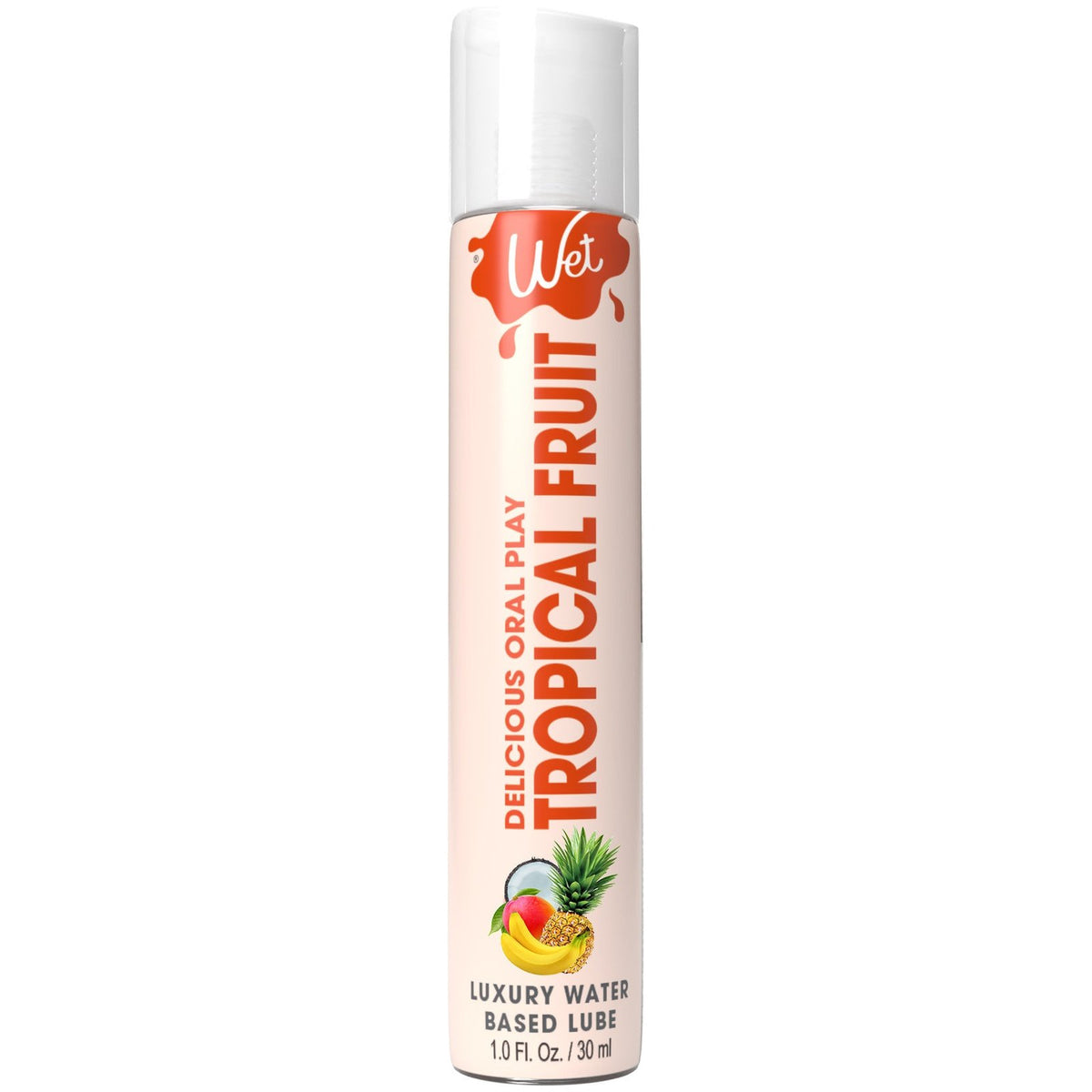 Wet Delicious Oral Play - Tropical Fruit - Waterbased Flavored Lubricant 1 Oz WT21533