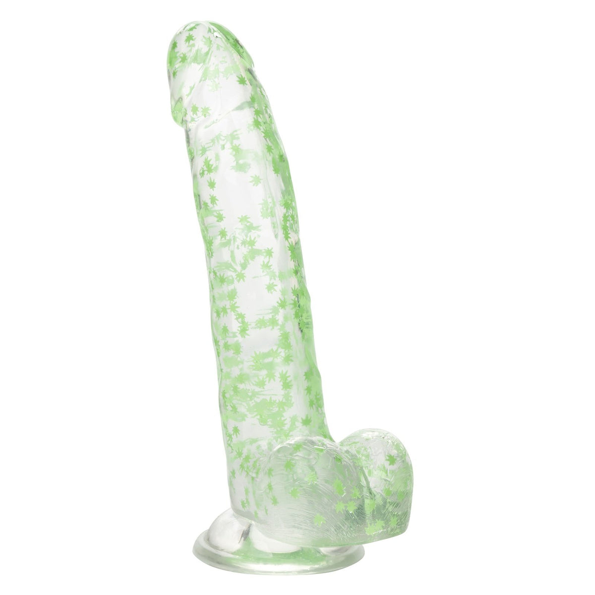 Naughty Bits I Leaf Dick Glow-in-the-Dark Weed Leaf Dildo - Glow in the Dark SE4410643