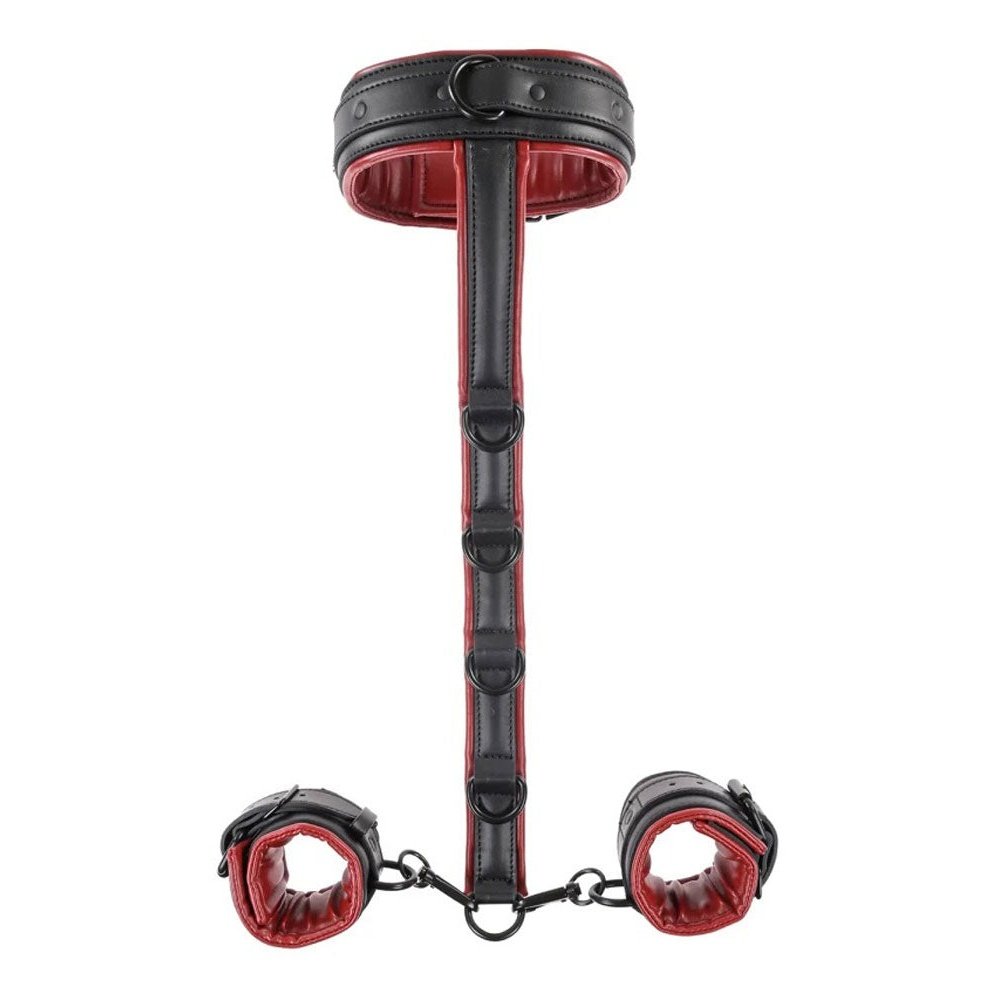 Saffron Neck and Wrist Restraint - Black/red SS48016