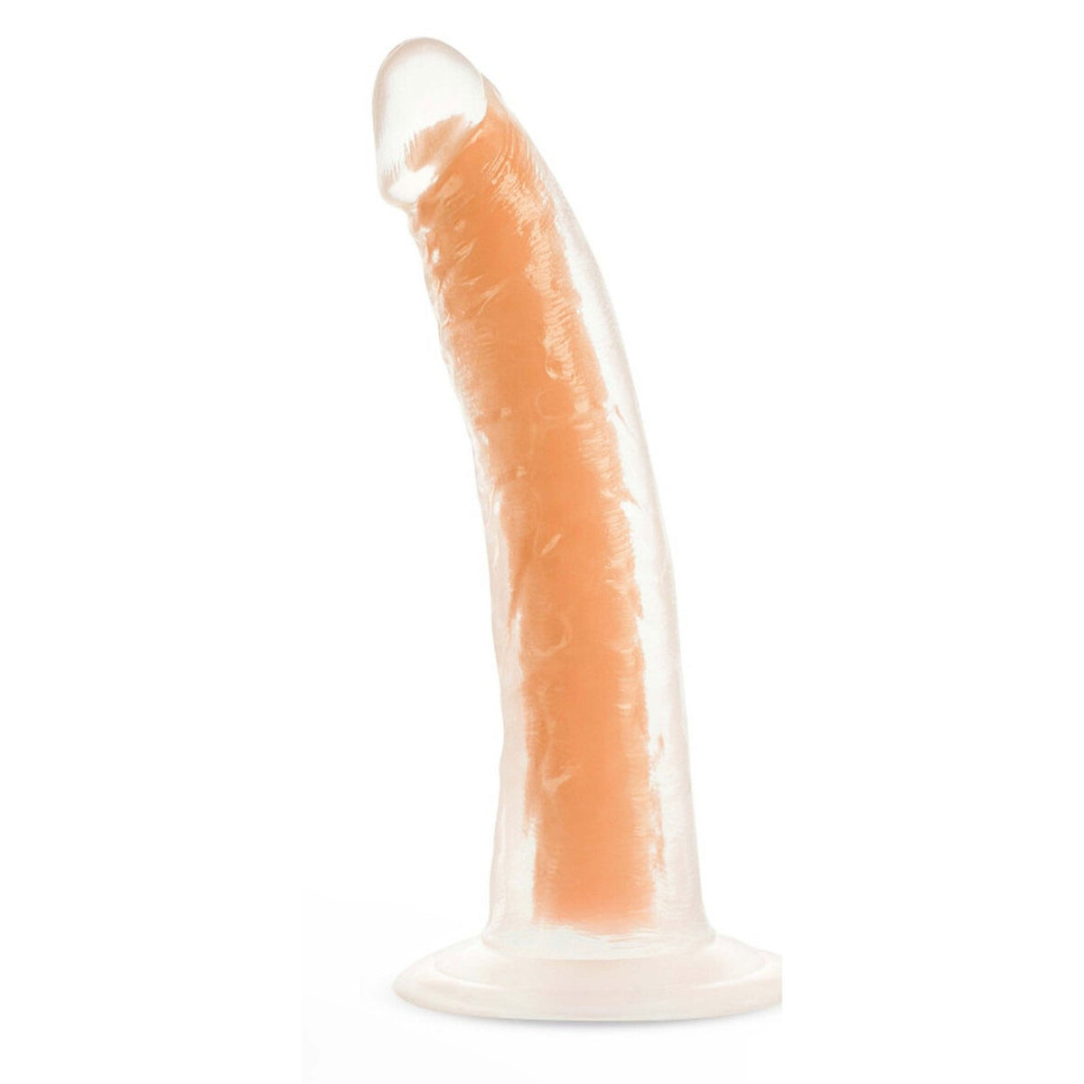 Neo Elite Glow in the Dark - Lavo - 7 Inch Silicone Dual Density Dildo - Neon Orange BL-12719