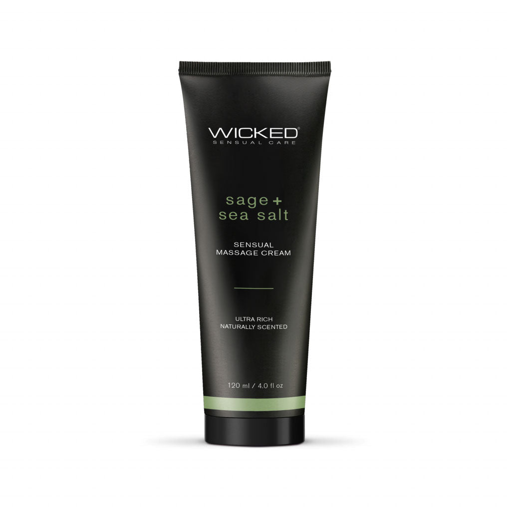Sage and Sea Salt - Scented Sensual Massage Cream - 4 Oz WS-90924