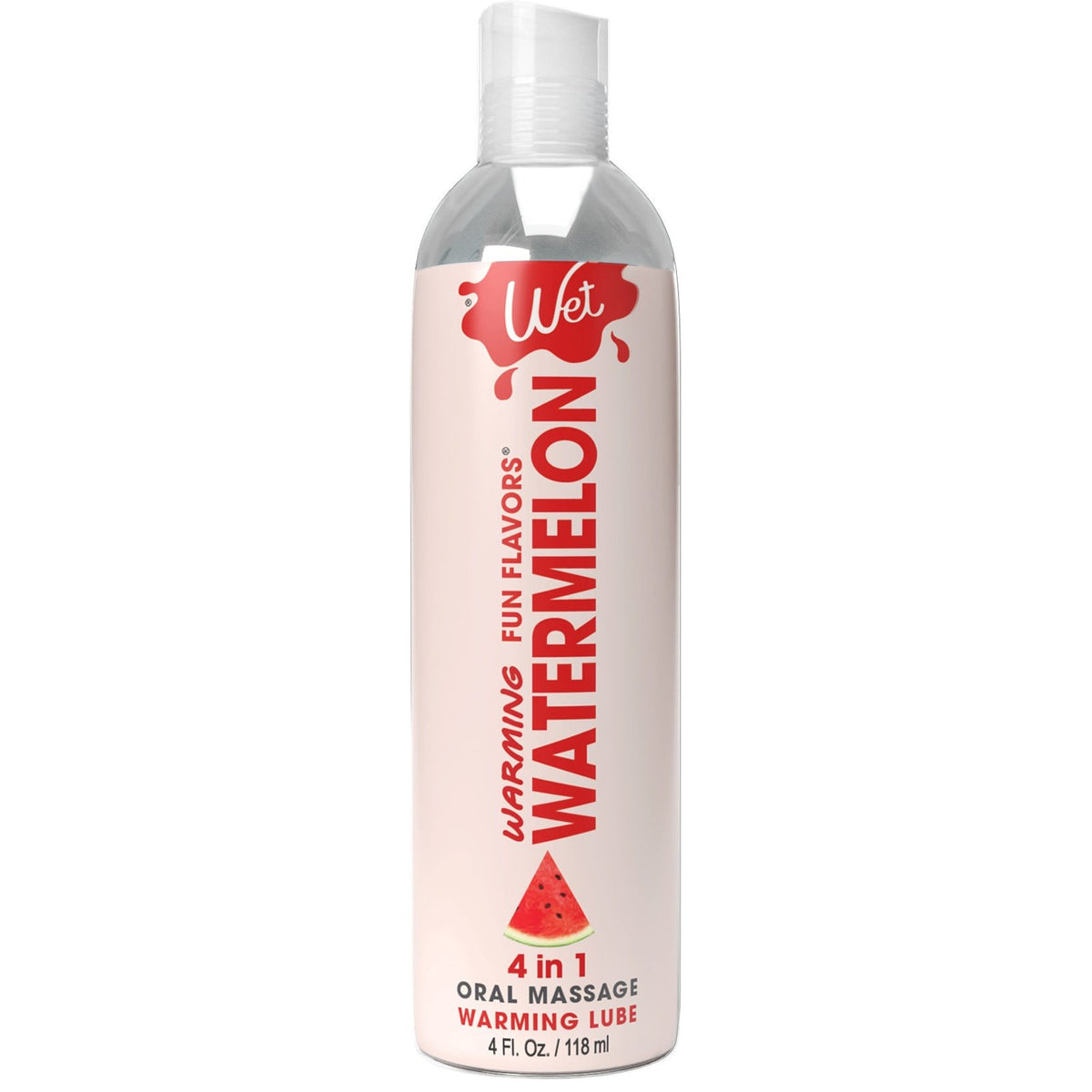 Wet Warming Fun Flavors - Watermelon - 4 in 1 Lubricant 4 Oz WT20431