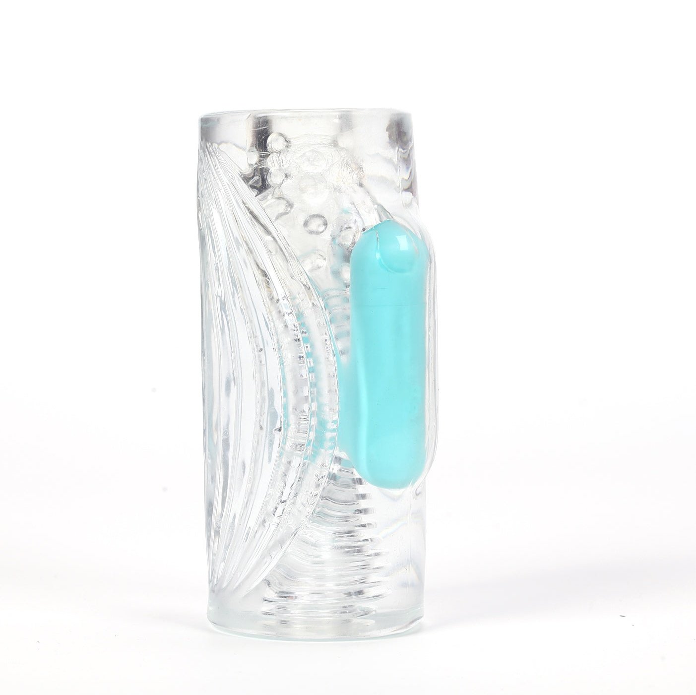 Aster Vibrating Male Masturbator With Bullet - Clear MTMA2101
