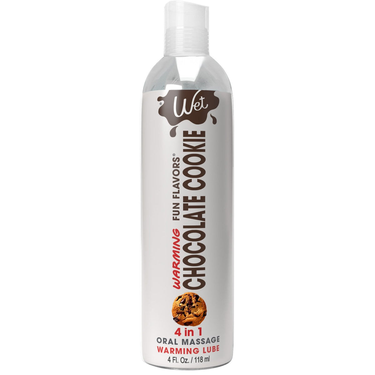 Wet Warming Fun Flavors - Chocolate Cookie - 4 in 1 Lubricant 4 Oz WT21584