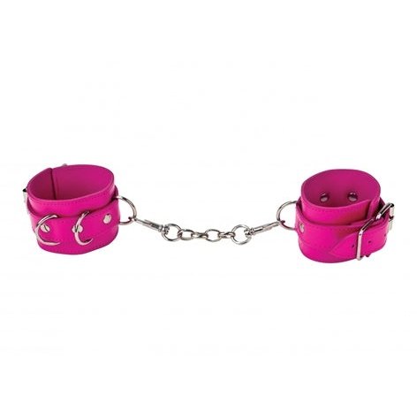 Leather Cuffs for Hands and Ankles - Pink OU-OU048PNK