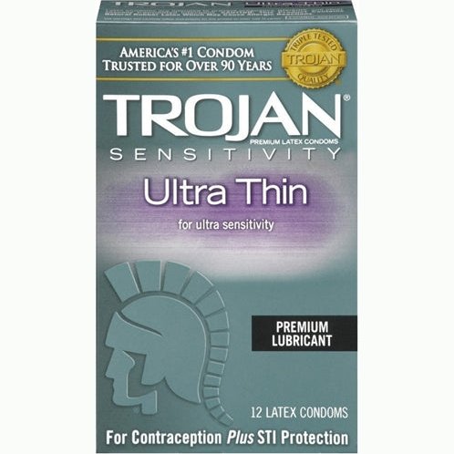 Trojan Sensitivity Ultra Thin Lubricated Condoms - 12 Pack TJ92642