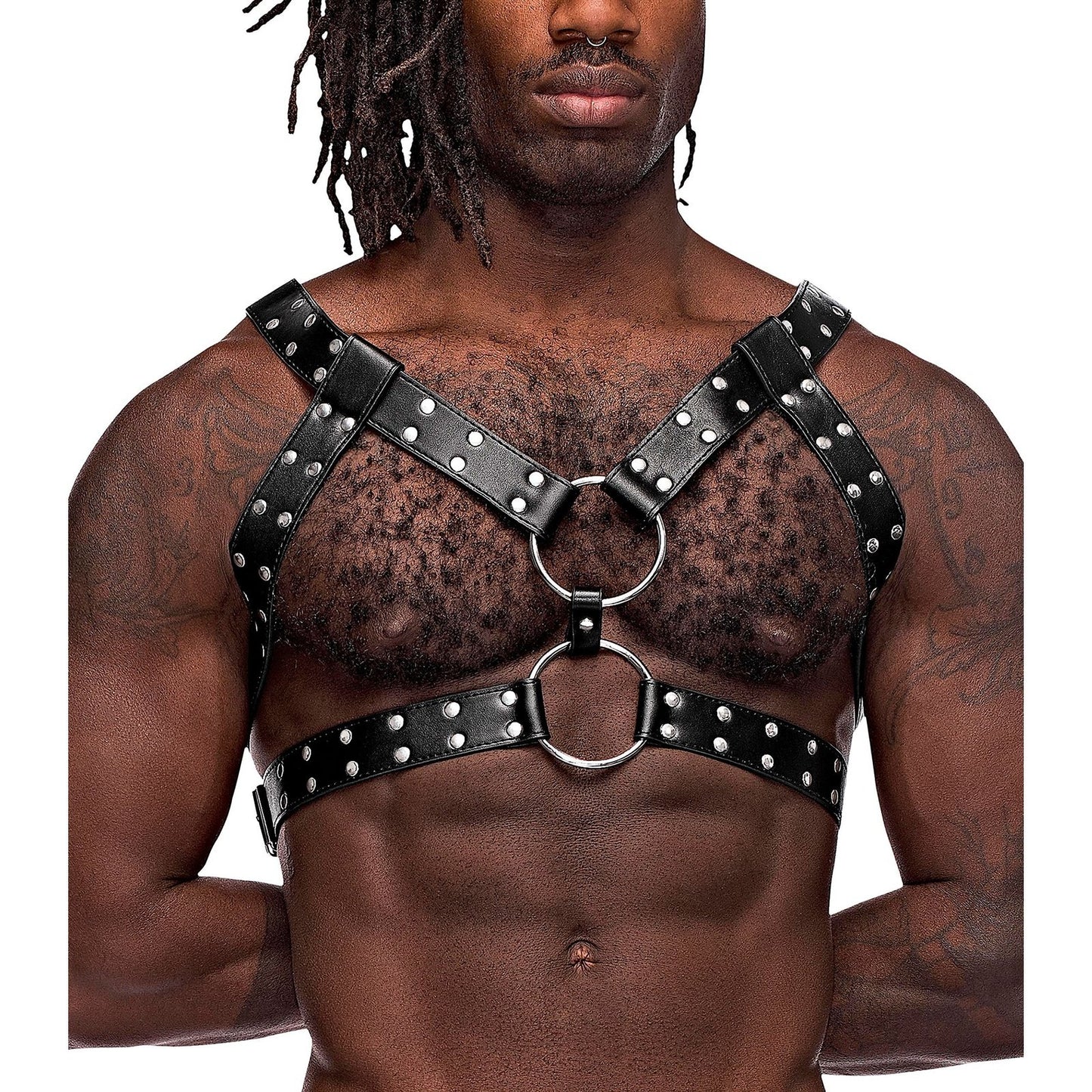 Gemini Leather Harness - One Size - Black MP-591266BK1S