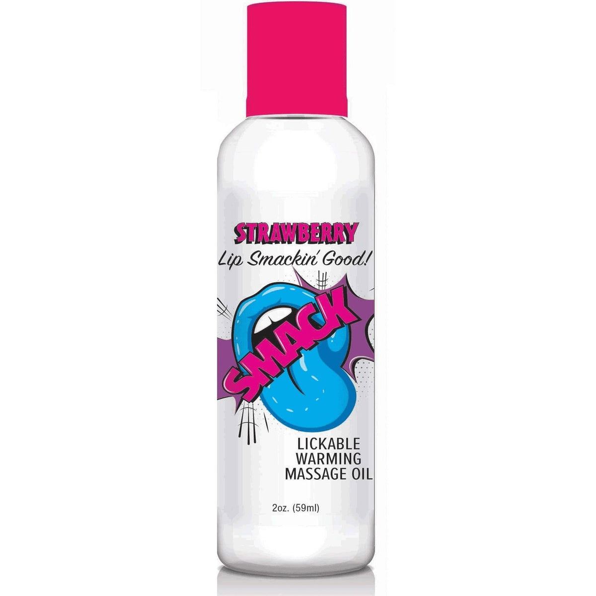 Smack Warming and Lickable Massage Oil - Strawberry 2 Oz LG-BT409