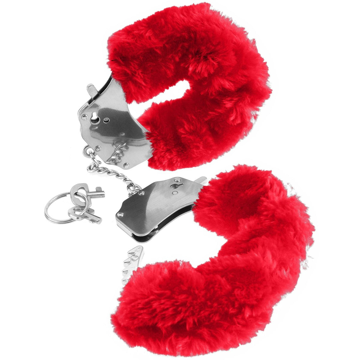 Fetish Fantasy Series Furry Cuffs - Red PD3804-15