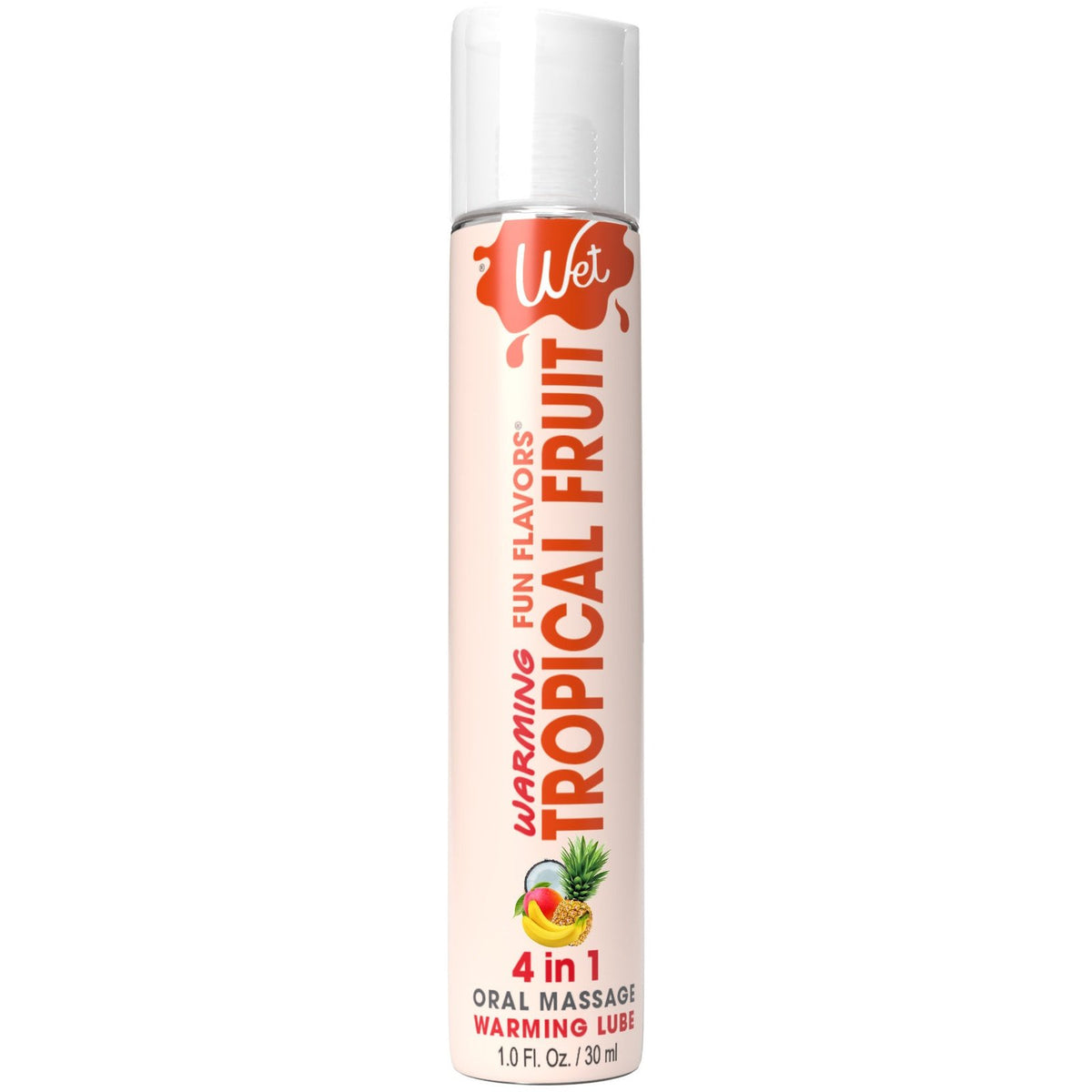 Wet Warming Fun Flavors - Tropical Fruit - 4 in 1 Lubricant 1 Oz WT20439