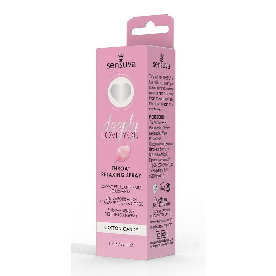 Deeply Love You Throat Relaxing Spray - 1 Fl. Oz. - Cotton Candy SEN-VL501-ML