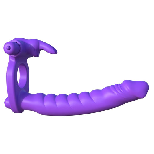 Fantasy C-Ringz Silicone Double Penetrator Rabbit - Purple PD5819-12