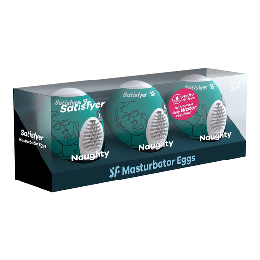 3 Pc Set Masturbator Egg - Naughty SAT-9043477