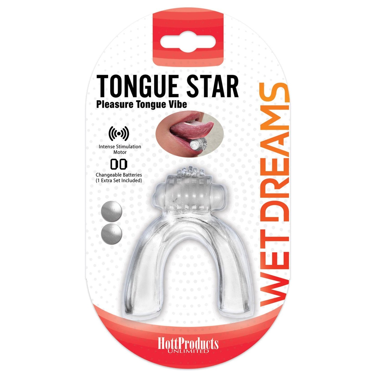 Wet Dreams Tongue Star - Clear HTP3443