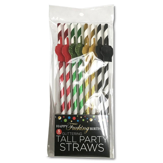 Happy Fucking Birthday Tall Party Straws LG-CP1076