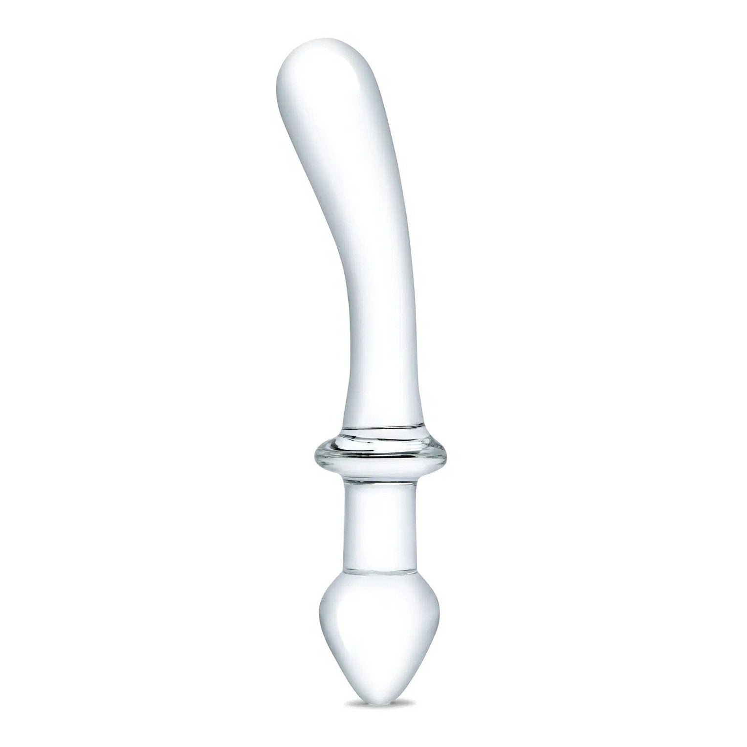 9 Inch Classic Curved Dual-Ended Dildo - Clear GLAS-165