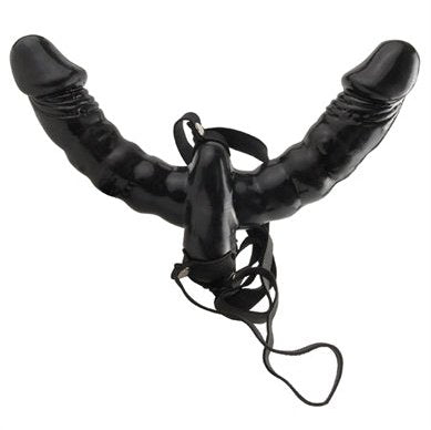 Fetish Fantasy Series Vibrating Double Delight Strap-on - Black PD3382-23