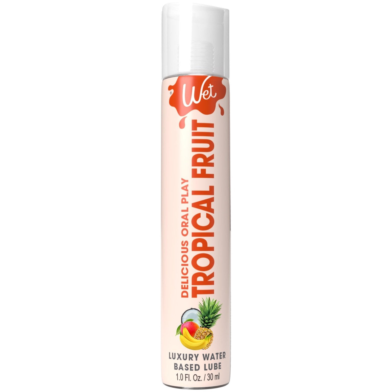 Wet Delicious Oral Play - Tropical Fruit -  Waterbased Flavored Lubricant 1 Oz WT21533