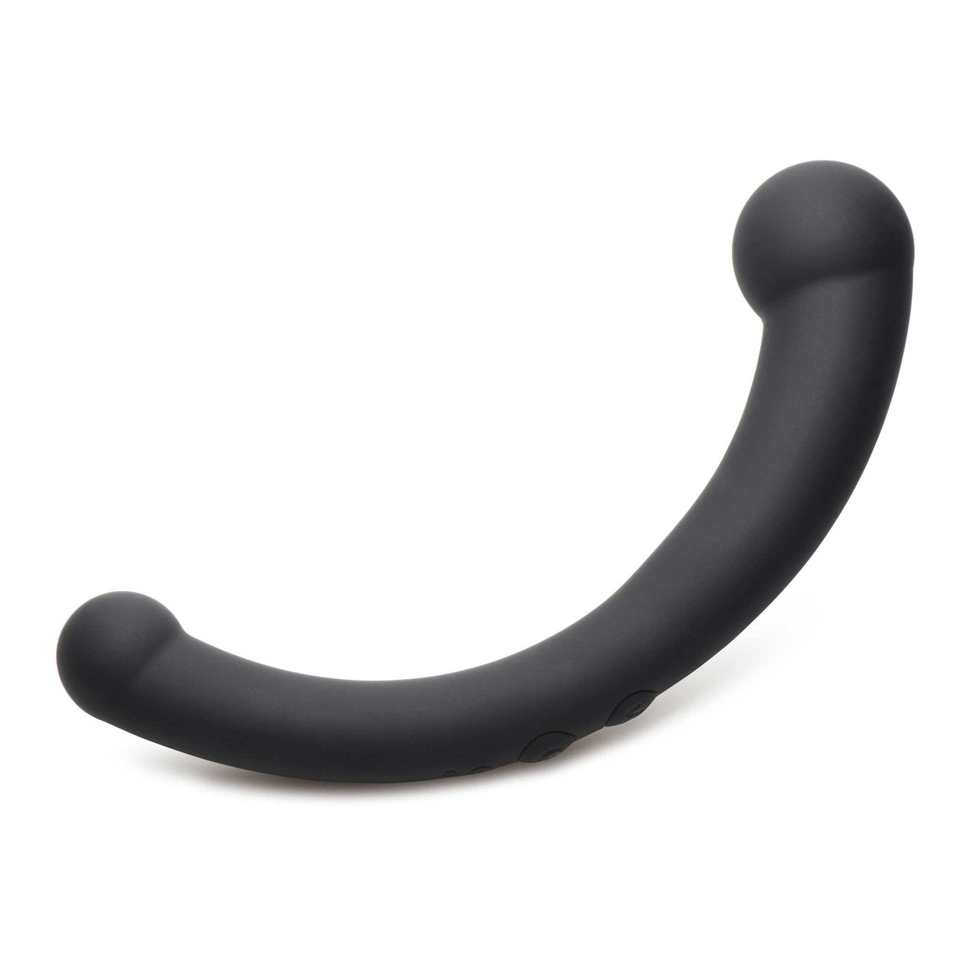 10x Vibra-Crescent Silicone Dual Ended Dildo -  Black MS-AH112-BLK