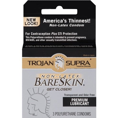 Trojan Supra Bareskin Polyurethane - 3 Pack TJ90220