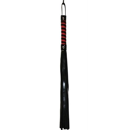 Sex and Mischief Stripe Flogger - Red and Black SS100-45