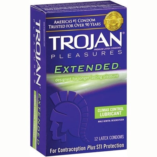 Trojan Pleasures Extended Pleasure - 12 Pack TJ97252