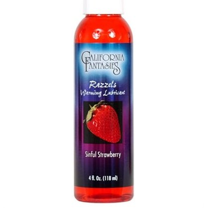 Razzels Warming Lubricant - Sinful Strawberry - 4 Oz. Bottle CF-RSS-04