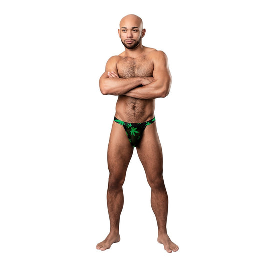 Hazy Dayz Micro Thong - Large/x-Large - Pot Leaf MP-433294PLLXL