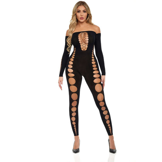 Boujee Gang Bodystocking - One Size - Black PKL-27058BLKOS