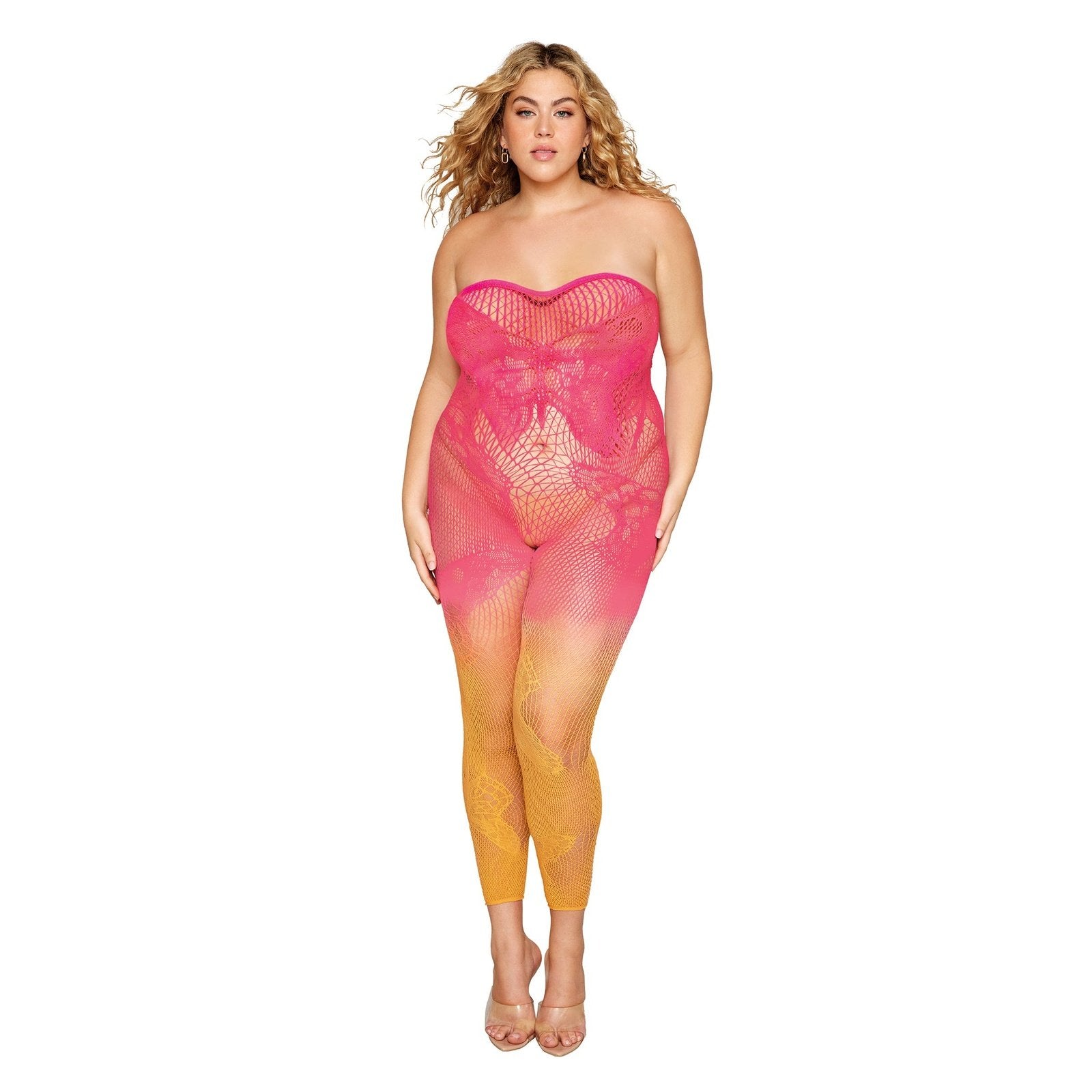 Versatile Bodystocking - Queen Size -  Watermelon/mimosa DG-0505XWATMQ