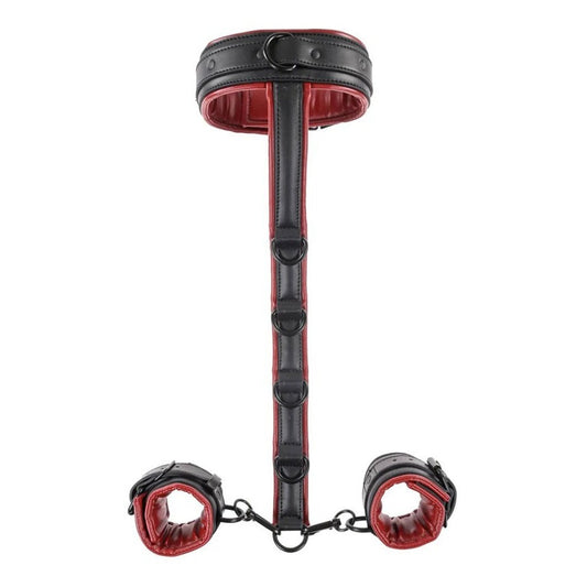 Saffron Neck and Wrist Restraint - Black/red SS48016