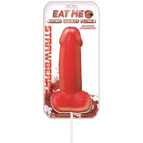 Eat Me Jumbo Gummy Pecker - Strawberry HTP2975