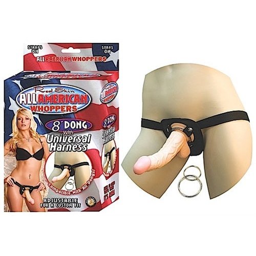 All American Whoppers 8-Inch Dong With Universal - Flesh NW2327-1