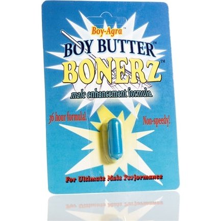 Boy-Agra Boy Butter Bonerz - Male Enhancement Formula - 1 Blister Pack BNZ01