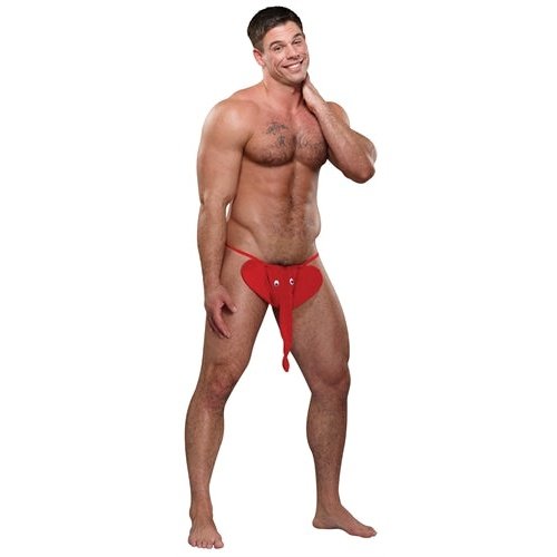 Squeaker Elephant G-String - One Size - Red MP-PAK708RE1