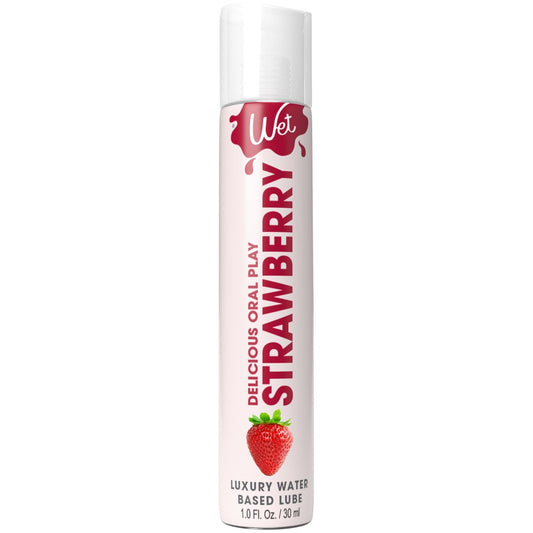 Wet Delicious Oral Play - Strawberry - Waterbased  Flavored Lubricant 1 Oz WT21523