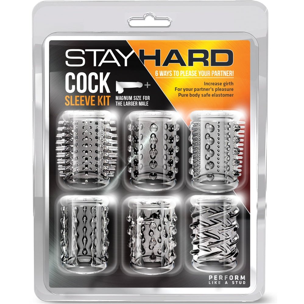 Stay Hard Cock Sleeve Kit - Clear BL-60612