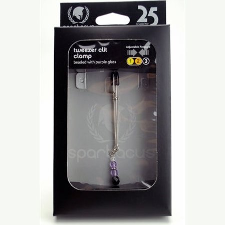 Adjustable Clit Clamp With Purple Beads SPF-202
