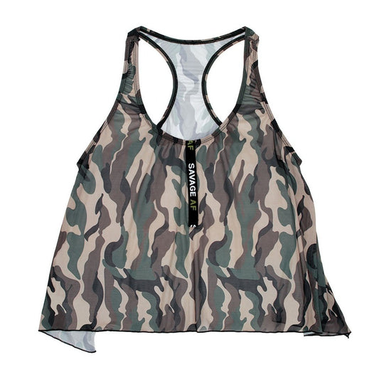 Savage Af Swing Top - Forest Camo - S/m FL-B-AF811SM