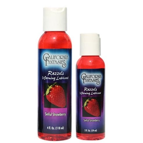Razzels Warming Lubricant - Sinful Strawberry -  2.5 Oz. Bottle CF-RSS-02