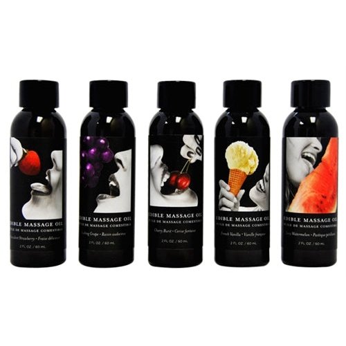 Edible Massage Oil - 25 Count Display - 2 Fl. Oz. Bottles - Assorted Flavors EB-MSE200D