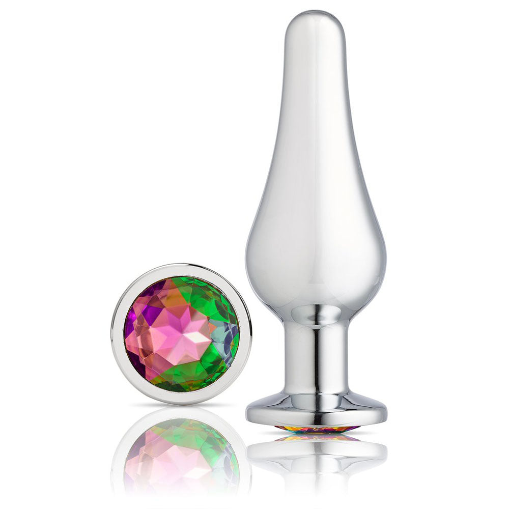 Cloud 9 Novelties Gems Silver Chrome Tall Plug - Medium WTC307