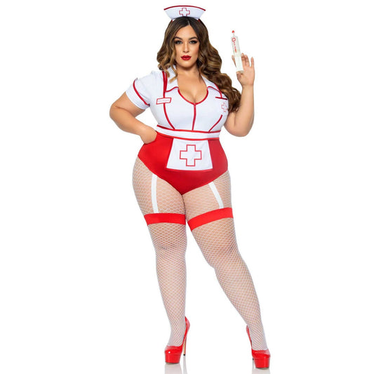 Plus Nurse Feelgood Sexy Costume - 3x/4x - White / Red LA-87086XWH3X4