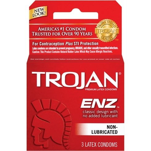 Trojan Enz Non-Lubricated Condoms - 3 Pack TJ92050