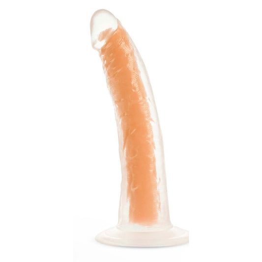 Neo Elite Glow in the Dark - Lavo - 7 Inch  Silicone Dual Density Dildo - Neon Orange BL-12719