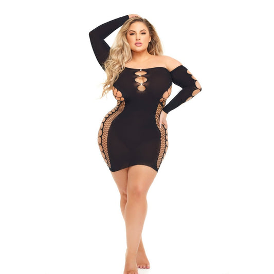 Diamond Drippin Dress - Queen Size - Black PKL-25119XBLKQ