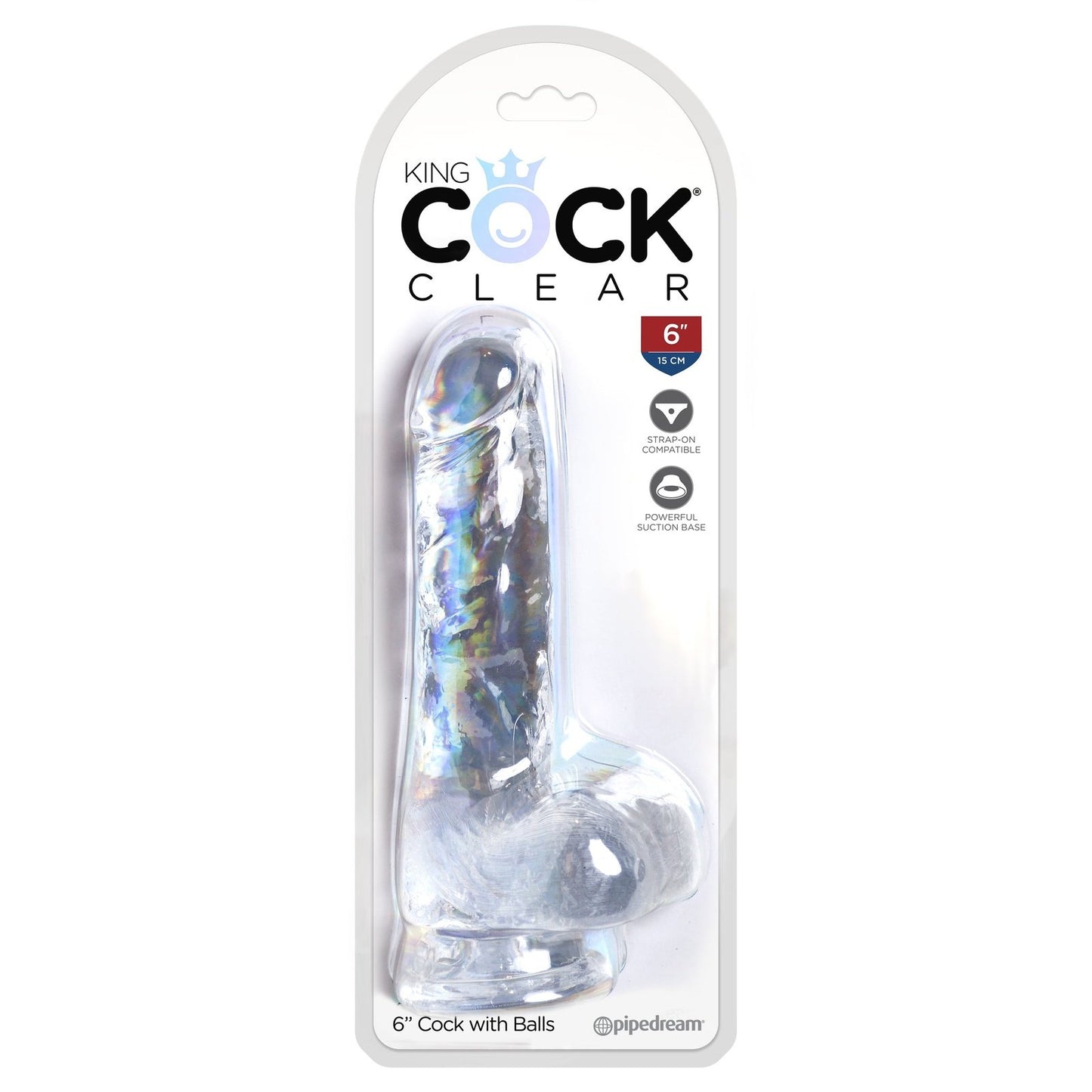 King Cock Clear 6 Inch Cock With Balls PD5752-20