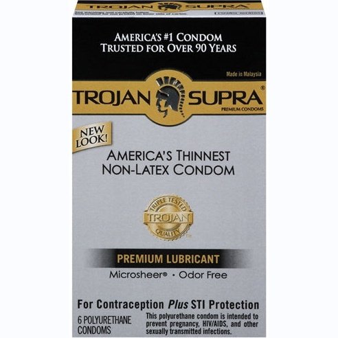 Trojan Supra Bareskin Non-Latex - 6 Pack TJ90242